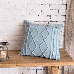 DIAMOND PATTERN TWIST BUTTON PILLOW CAR CUSHION_CWMM2377