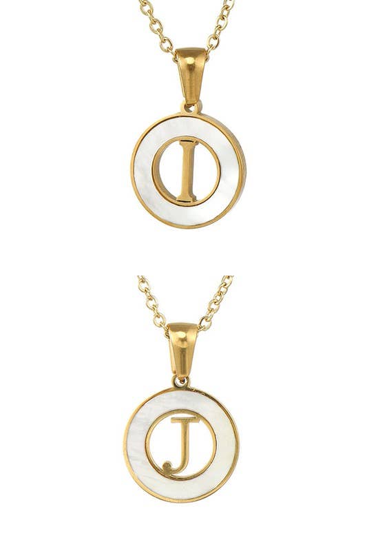 A Z ALPHABET INITIALS PENDANT NECKLACE_CWAJE222