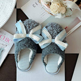 NEW BOWKNOT COTTON NON SLIP SLIPPERS FOR WOMEN_CWMM2951