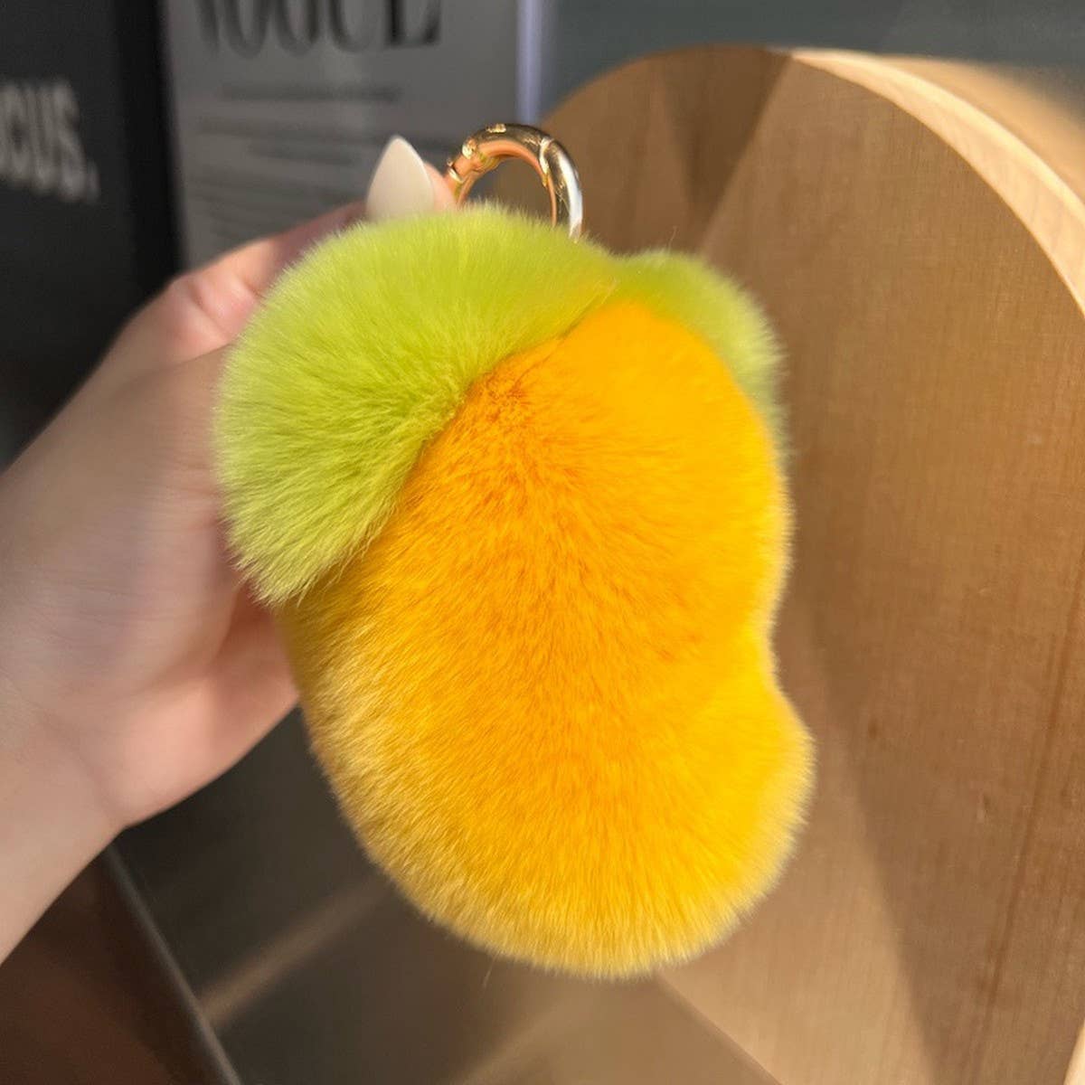CUTE PLUSH DOLL SMALL MANGO CAR KEYCHAIN PENDANT_CWMM2498