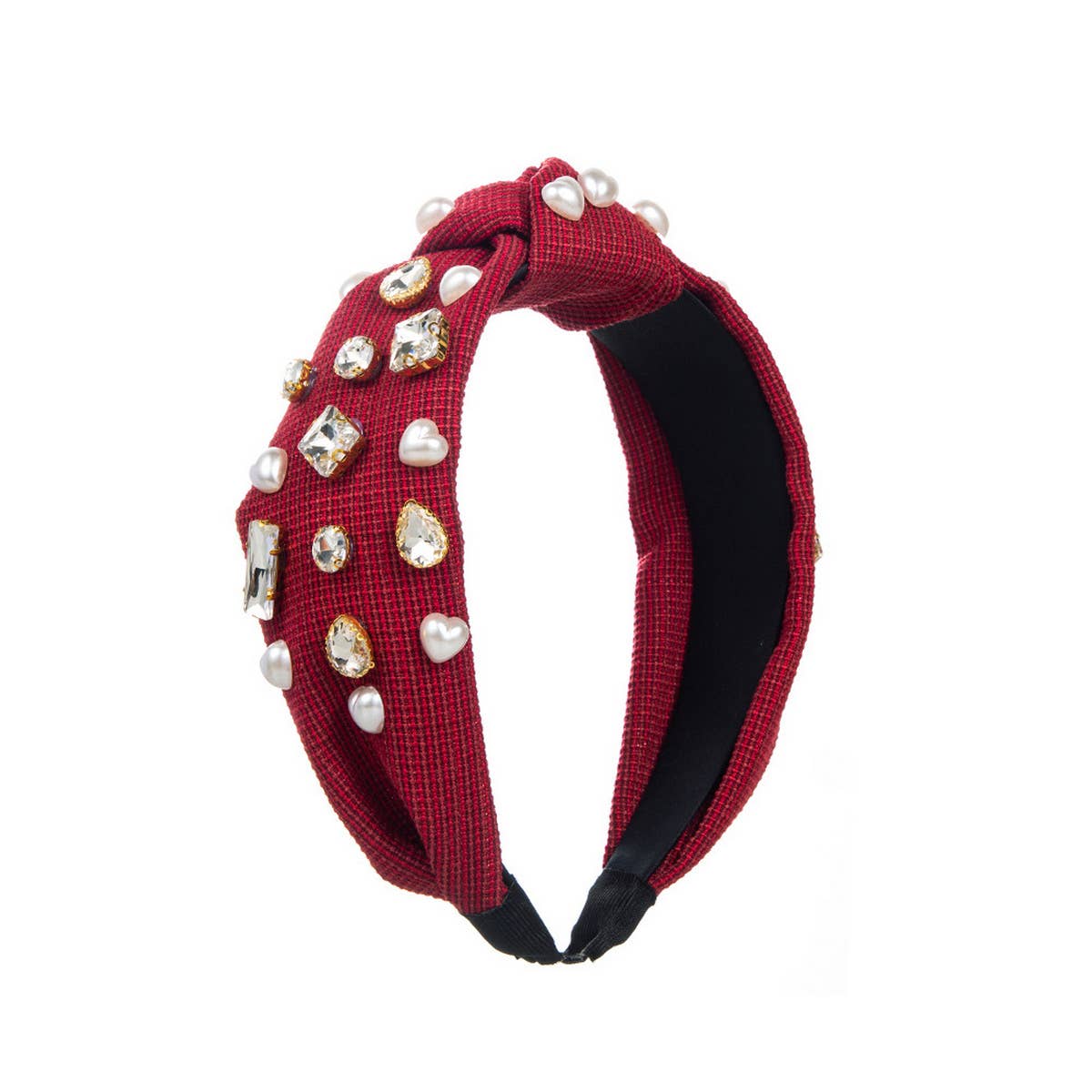 DIAMOND AND PEARL WIDE HEADBAND_CWAHA2137