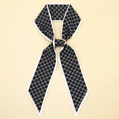 LETTER FLORAL TWILLY SCARF HAIR RIBBON BAG TIE_CWASC0095
