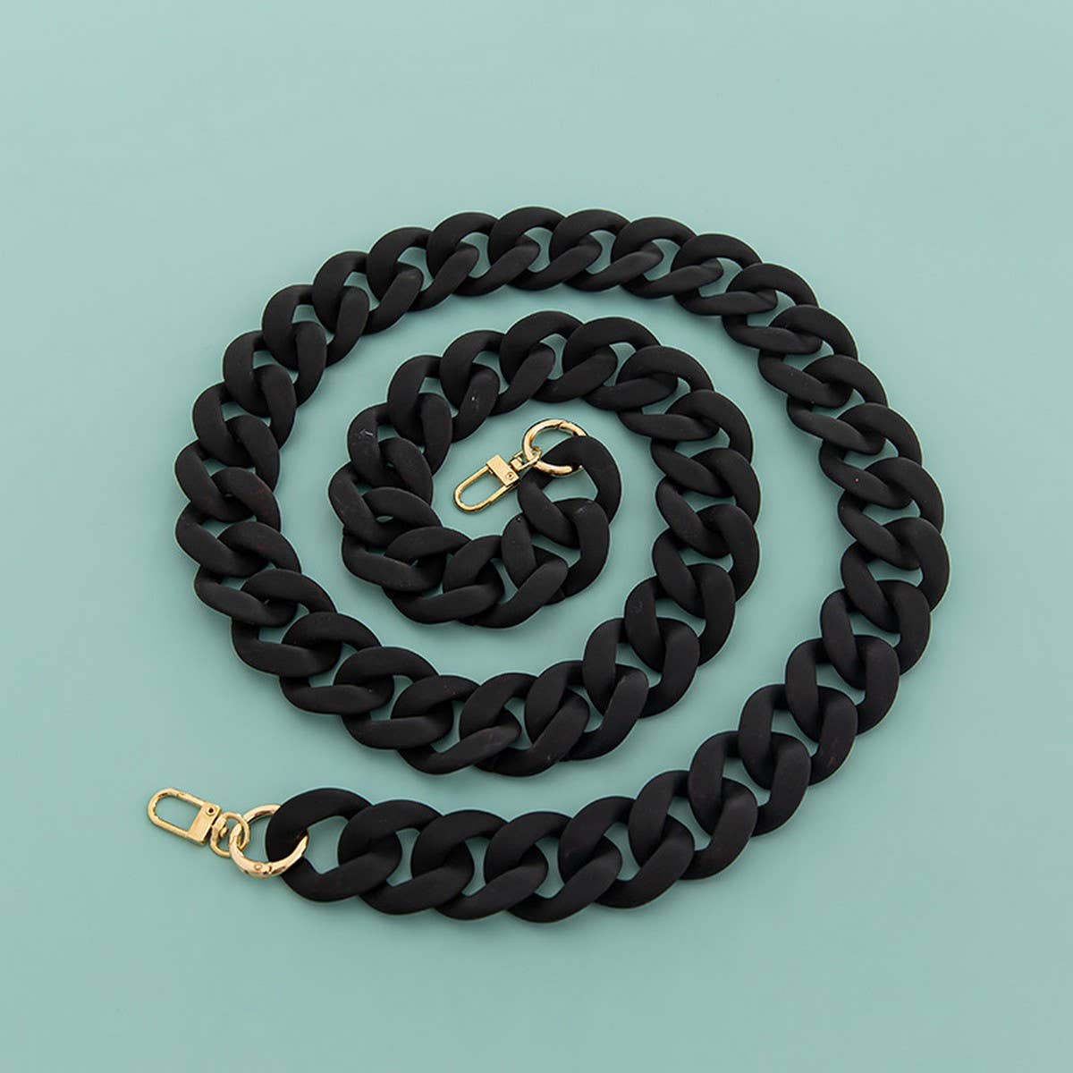 LARGE RESIN ACRYLIC BAG CHAIN WIDE STRAP_CWMM5065