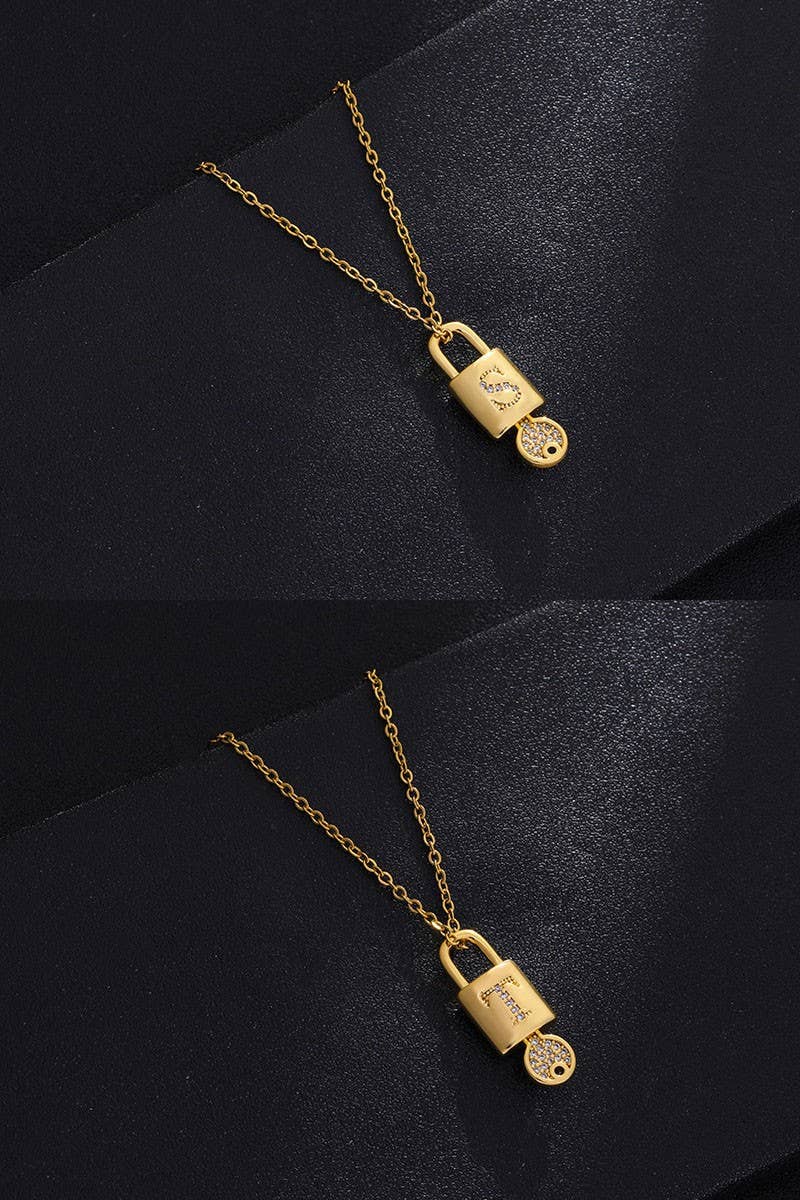 Alphabet Initial Pandant Necklace_Cwaje270