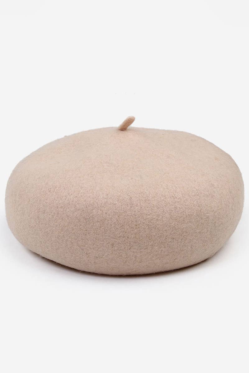 ADJUSTED PLAIN BERET CAP_CWAH0549