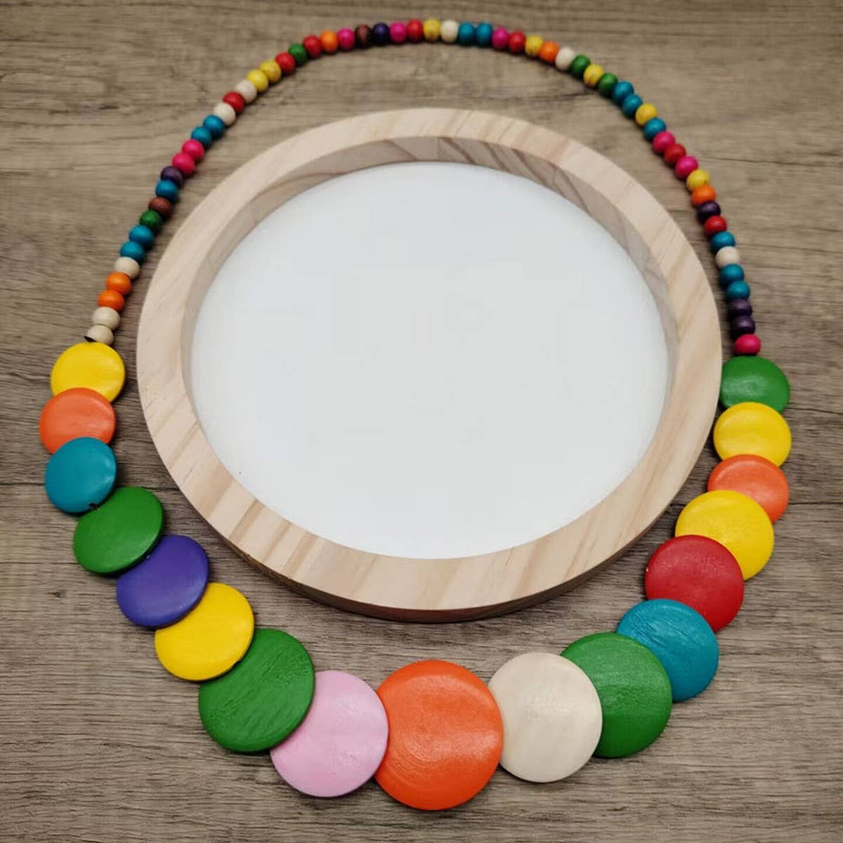 BOHEMIAN COLORFUL BEADED DISC HANDMADE NECKLACE_CWMM4855