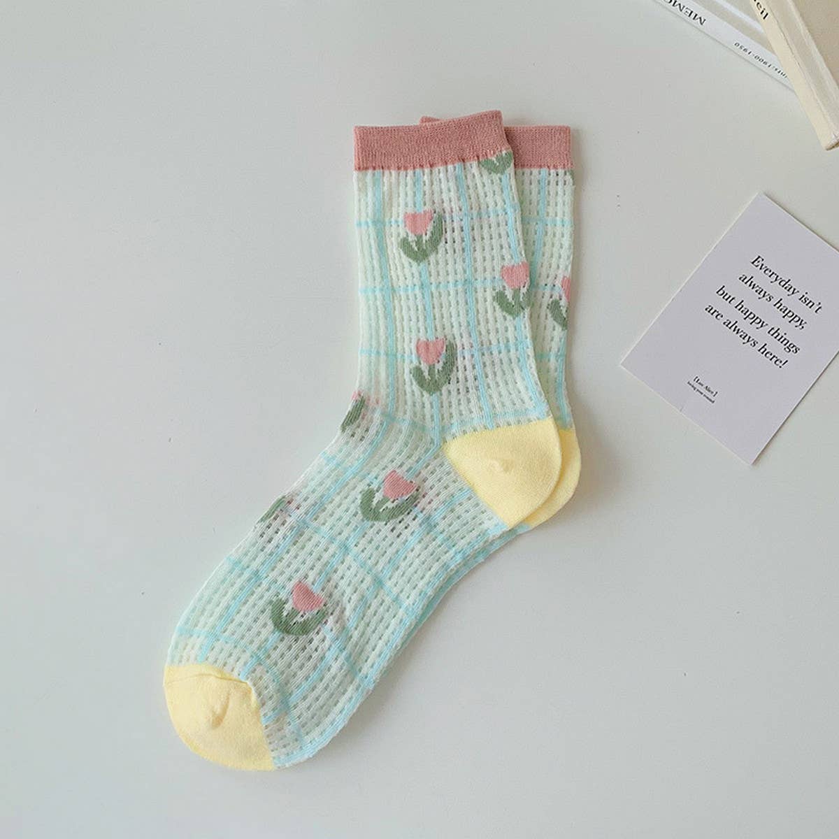 Women Thin Cute Three-Dimensional Flower Socks_Cwms0429