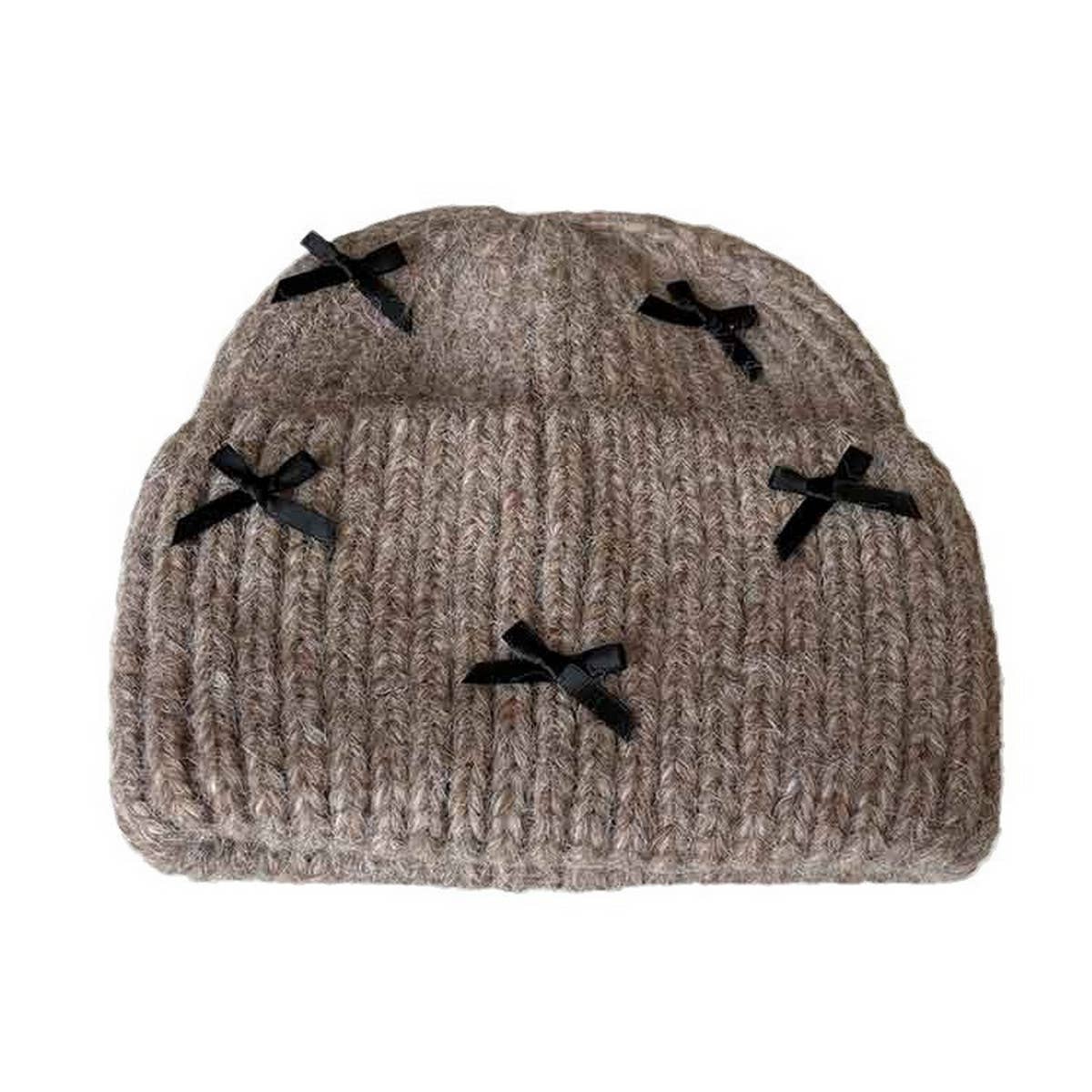 NEW AUTUMN AND WINTER BOW KNITTED HAT_CWAB2913
