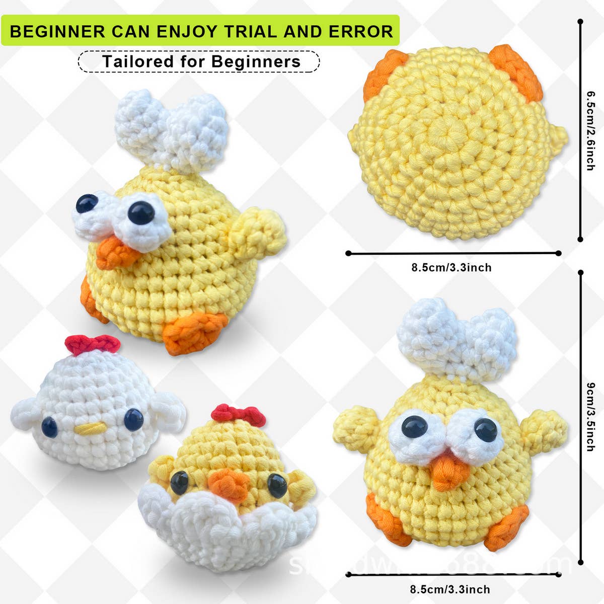 24 NEW LOVE CHICKEN CROCHET DOLL MATERIAL PACKAGE_CWMM1874