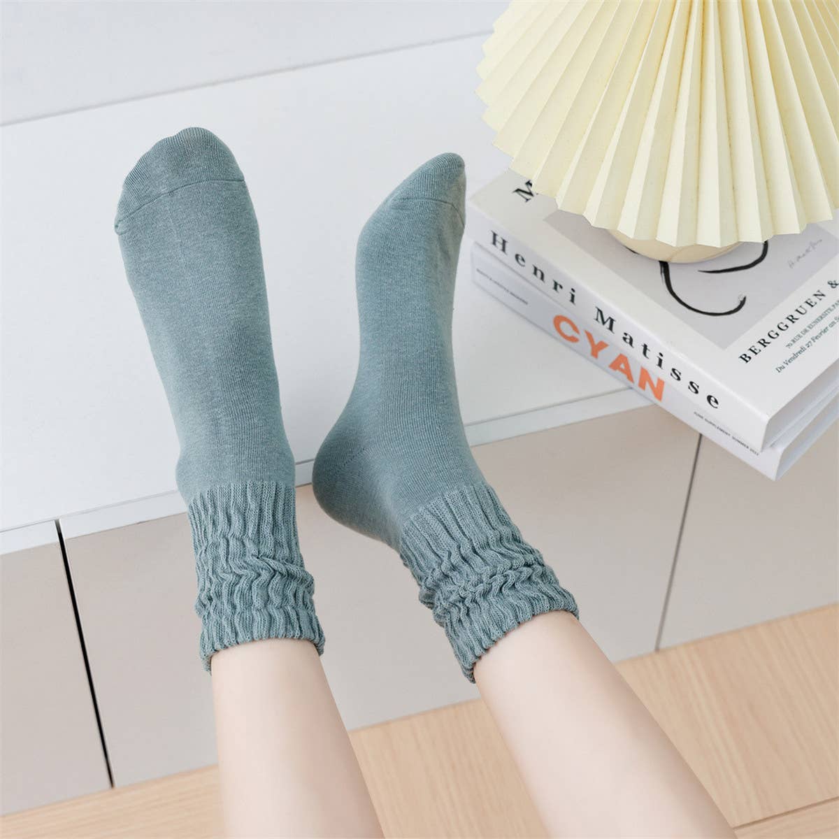 Women Solid Color Pile Socks Cotton Socks_Cwms0337