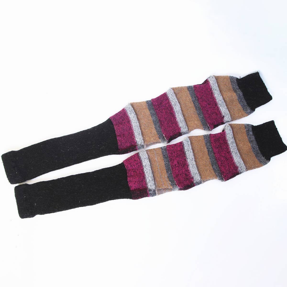 COLORFUL STRIPED KNEE HIGH SOCKS_CWMM1784