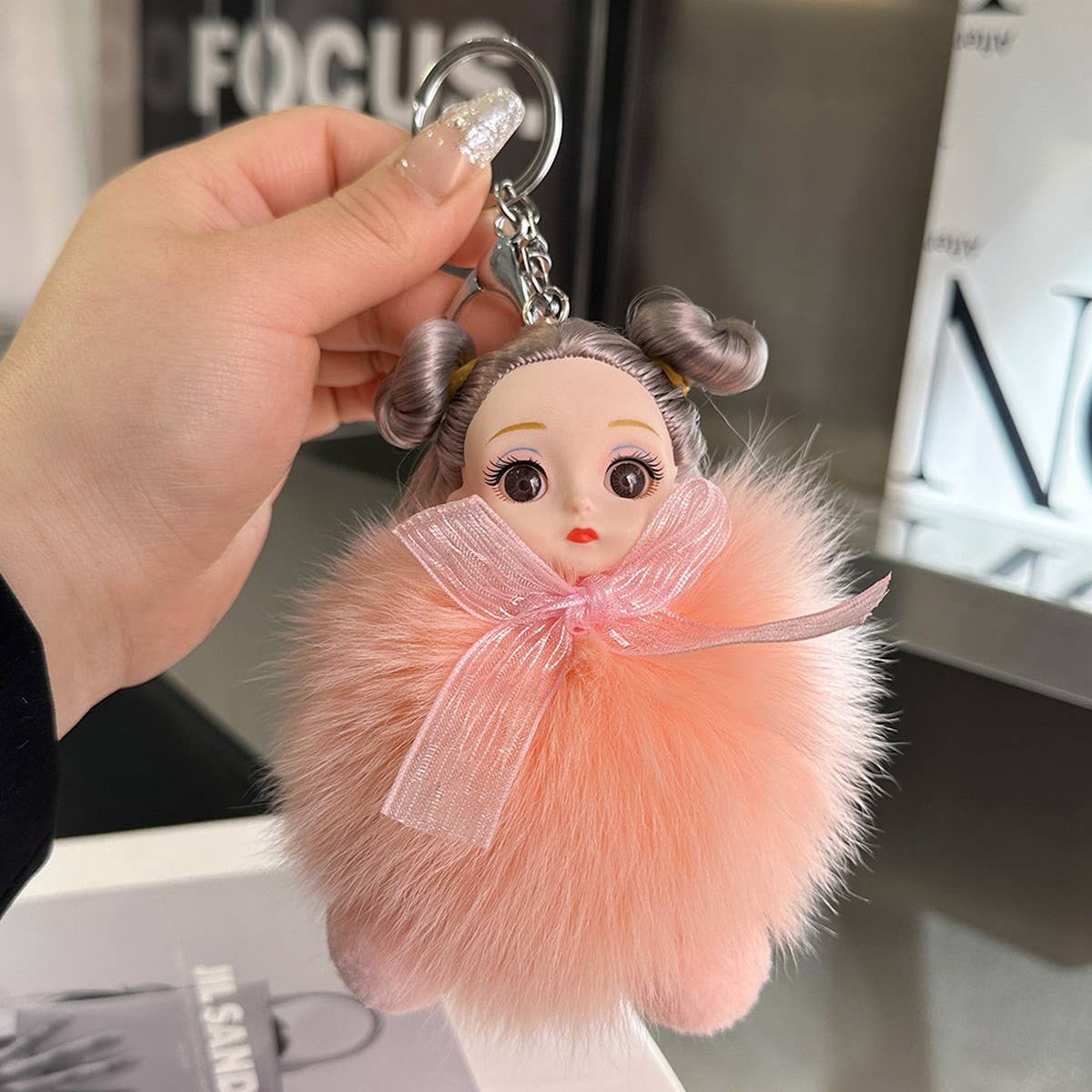CUTE PRINCESS DOLL CAR KEYCHAIN BAG PENDANT_CWMM2583