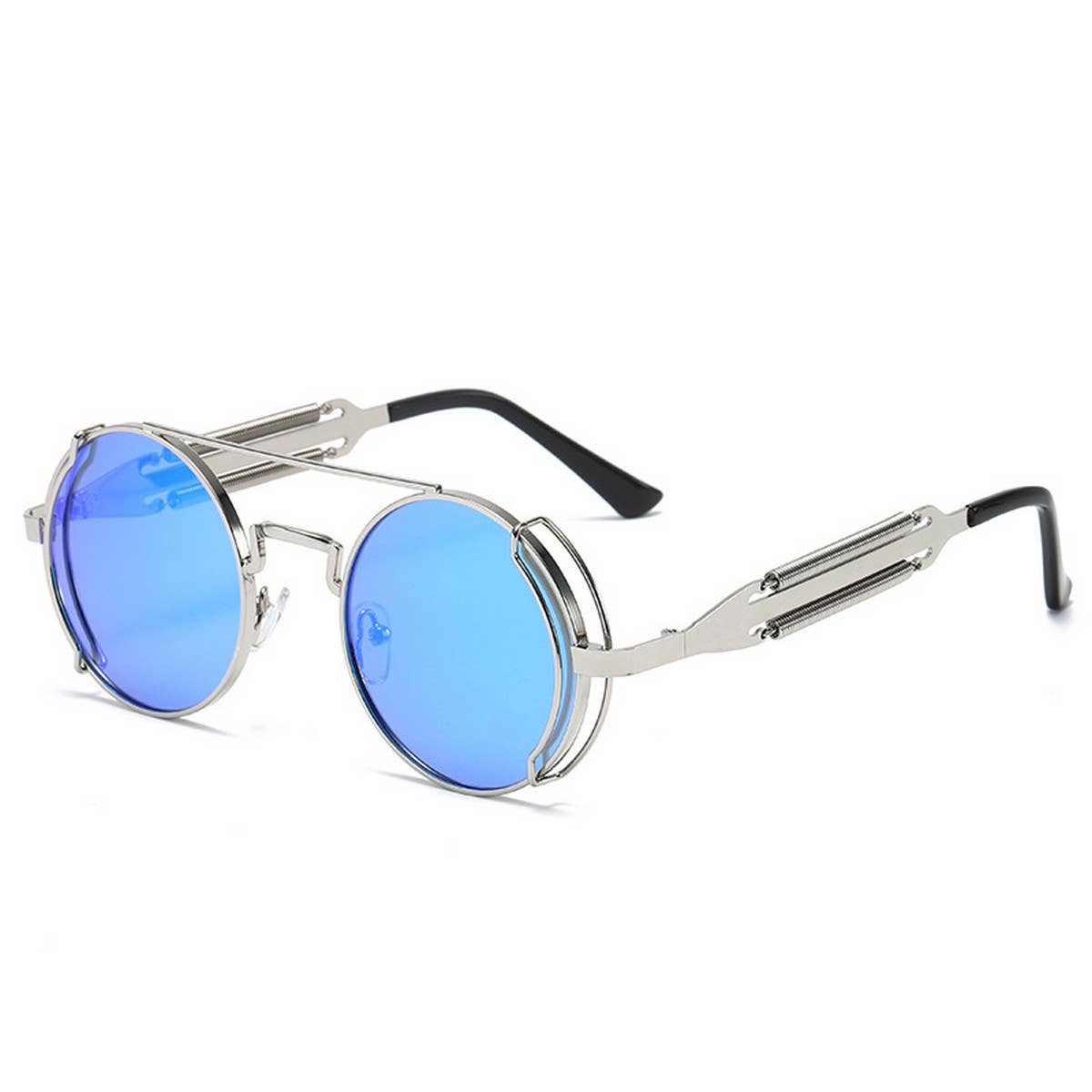 METAL ROUND FRAME STEAMPUNK METAL SUNGLASSES_CWASG0269