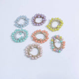 CUTE JELLY BEAD HAIR TIE BOHO SIMPLE HIGH ELASTIC_CWAHA6784