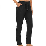 Solid Pocket High Waist Casual Pants_Cwblp0382