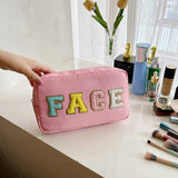 NEW HIGH VALUE LETTER HAND HELD COSMETIC BAG_CWAB4448