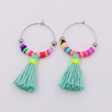 BOHEMIAN STYLE WOMENS COLORFUL TASSEL EARRINGS_CWMM3558