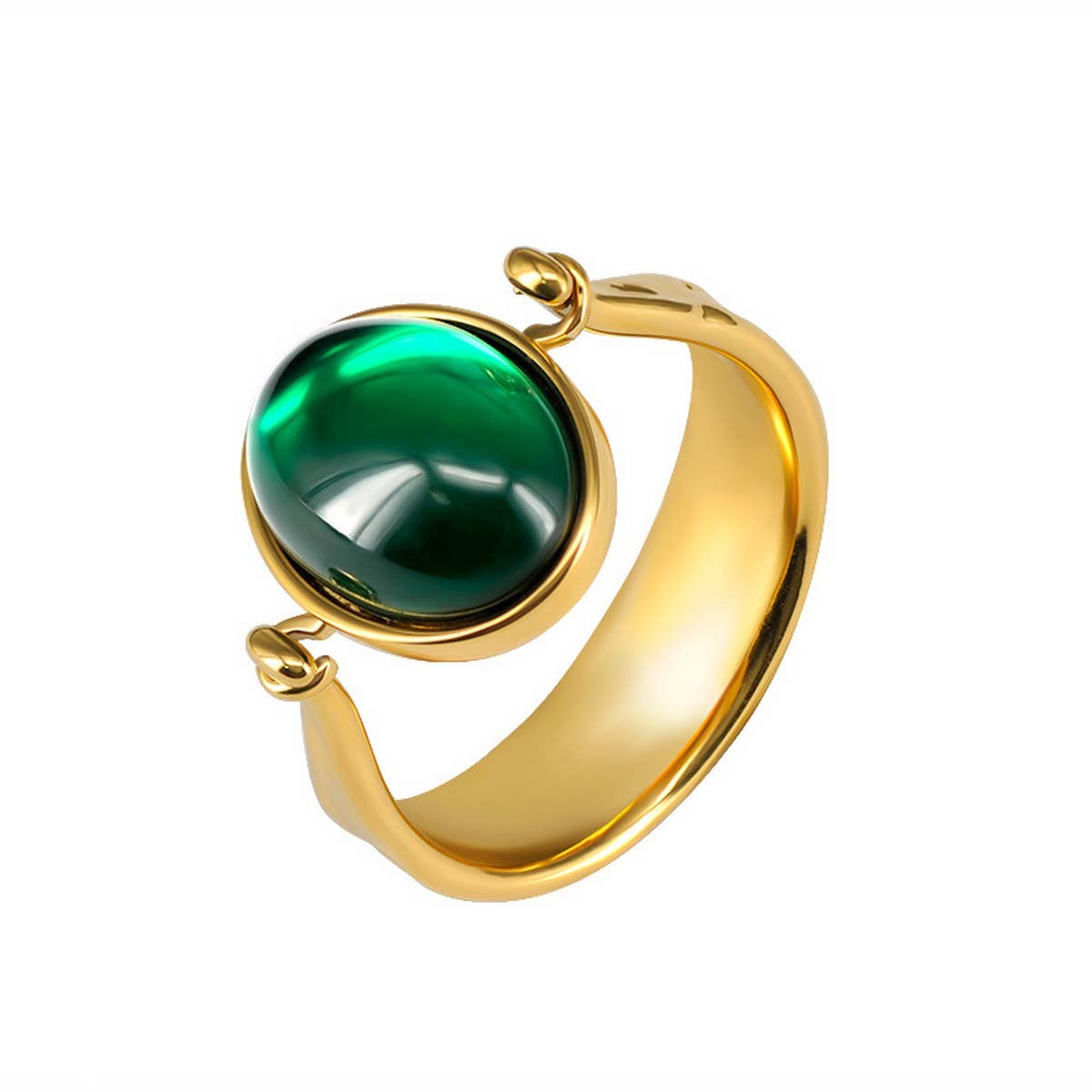 NEW FASHION RING WITH GREEN GEMSTONE_CWAJE1739