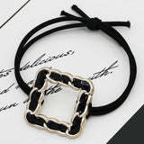 SIMPLE BEADED HAIR TIED WITH RUBBER BANDS HAIR TIE_CWAHA0510