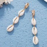BEACH RESORT STYLE SHELL BEADED EARRINGS_CWAJE1554