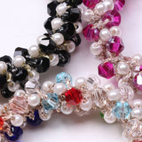 MINIMALIST PEARL CRYSTAL HAIR TIE STYLISH PONYTAIL_CWAHA6769