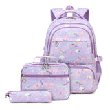 GIRLS BACKPACKS FOR SCHOOL 3 PIECE OCEAN DESIGN_CWAB5392