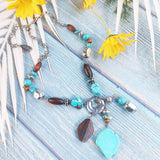 POPULAR RETRO SPECIAL SHAPED WOODEN BEAD NECKLACE_CWAJE1576