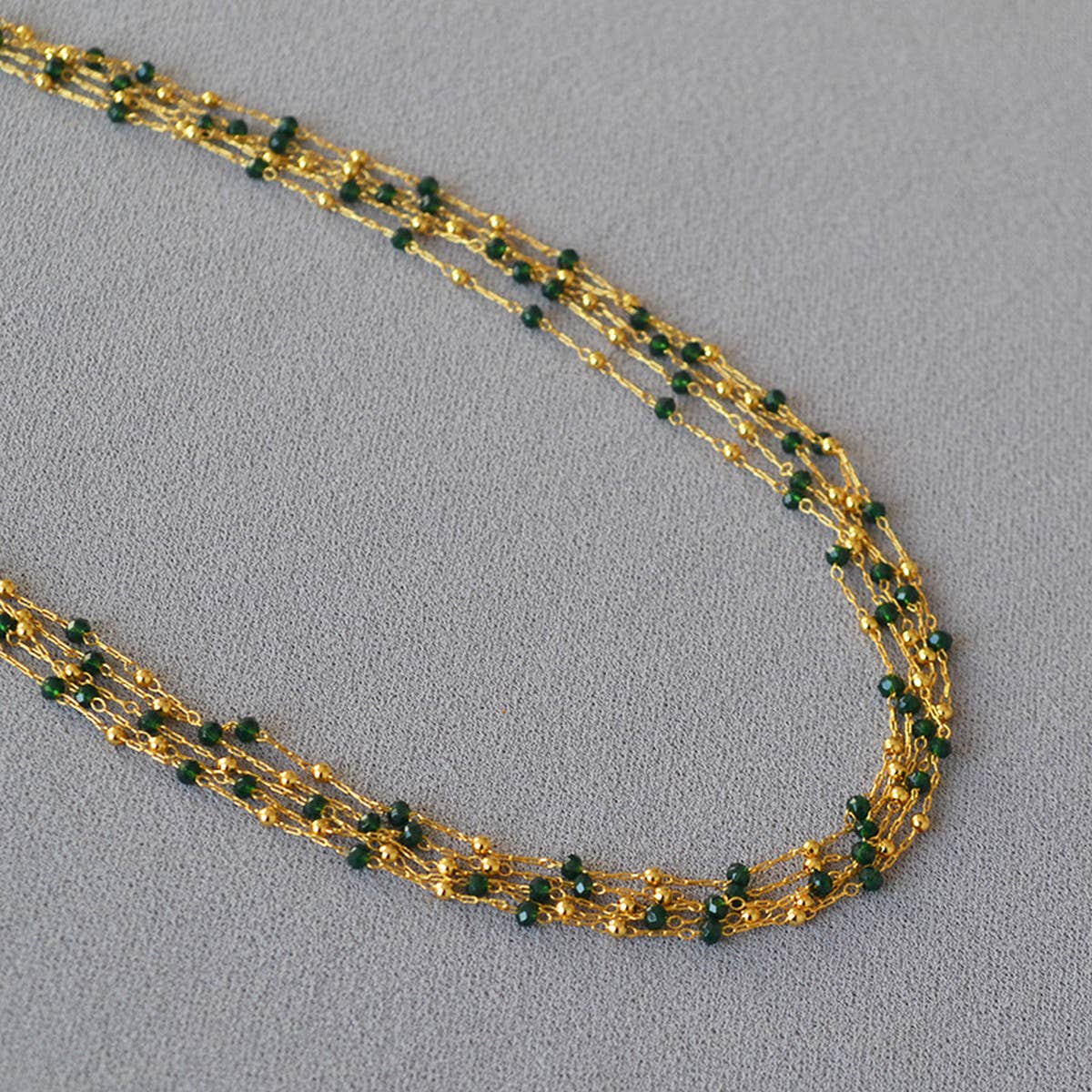 SPACER BEADS MULTI LAYER BEADED NECKLACE_CWAJE2130