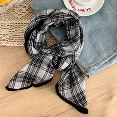 Trendy Plaid Cotton Linen Scarf Shawl_Cwasc02962