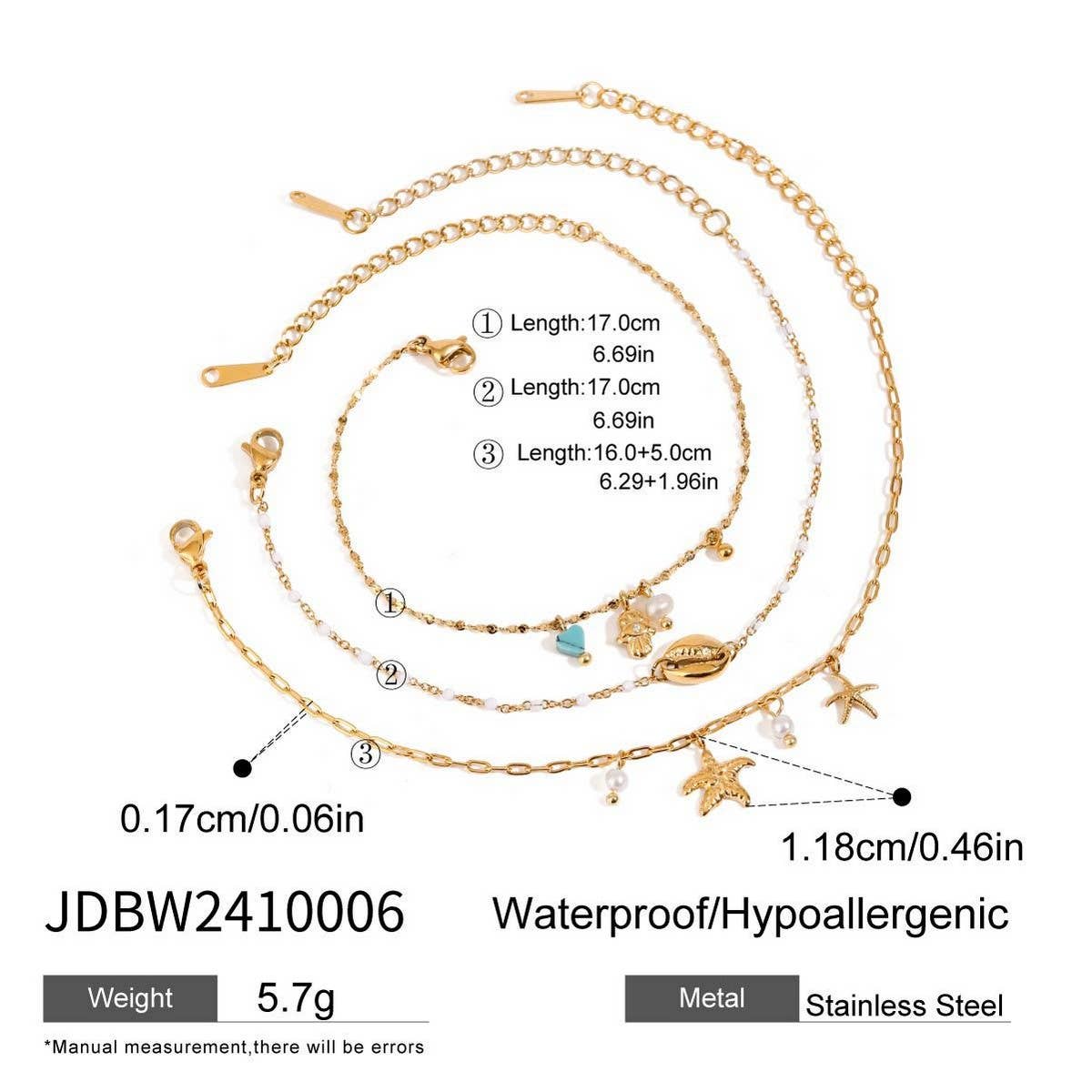 18K GOLD PEARL ENAMEL CONCH NECKLACE BRACELET_CWAJE4855