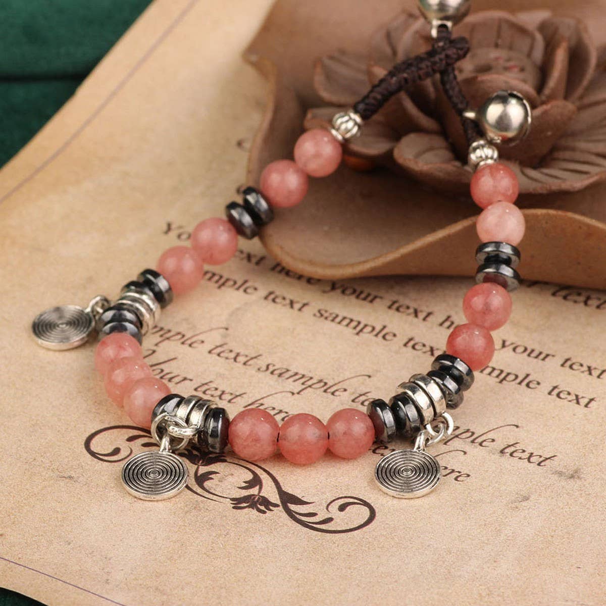 NICHE RETRO NATURAL STONE BRAIDED BRACELET WOMEN_CWAJE3980