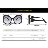 LARGE FRAME POLYGONAL FUTURISTIC TECHNOLOGY GLASSE_CWASG0244