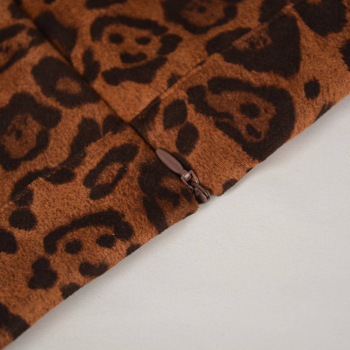 LEOPARD SUEDE SKIRT SEXY PRINTED MIDI SKIRT_CWBSS0385