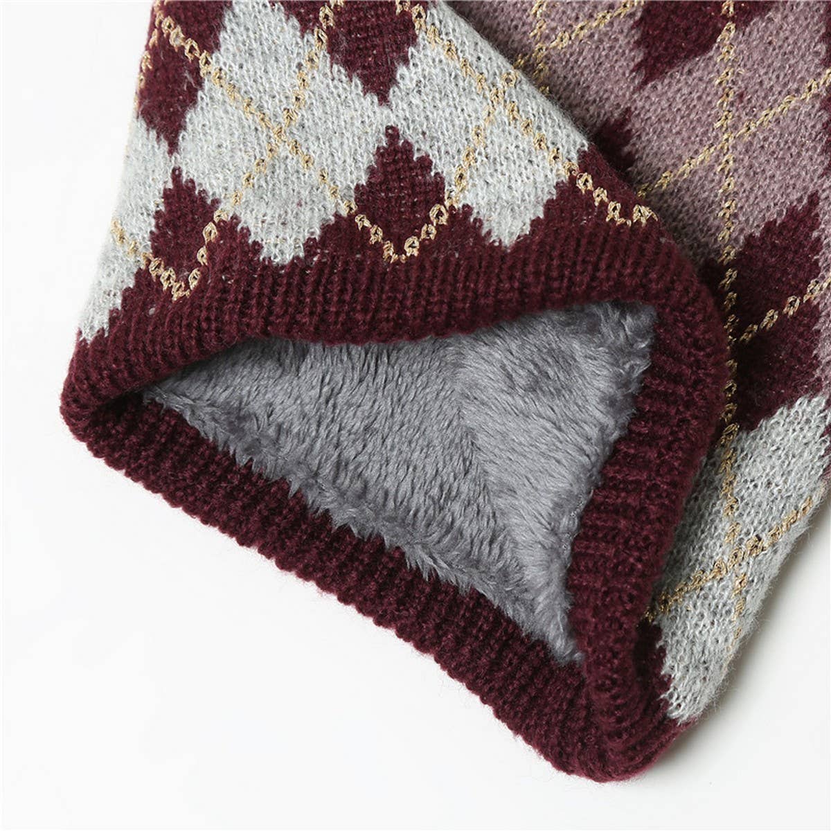 PLAID CONTRAST COLOR FASHION NECK COVER_CWASC1036