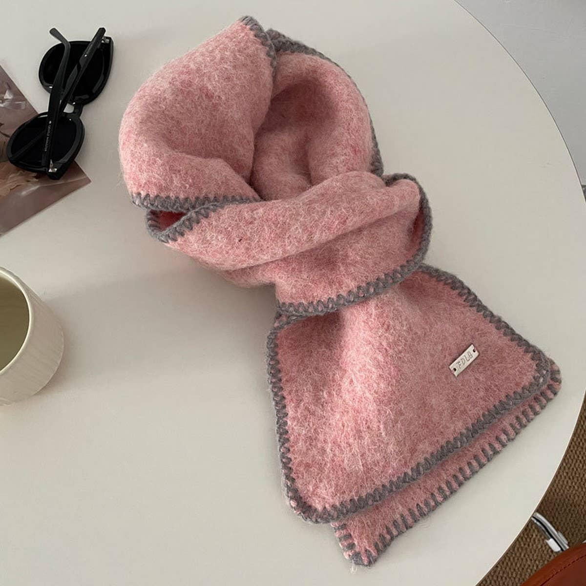Chic Colorblock Trim Scarf ? Cozy & Soft_Cwasc03145