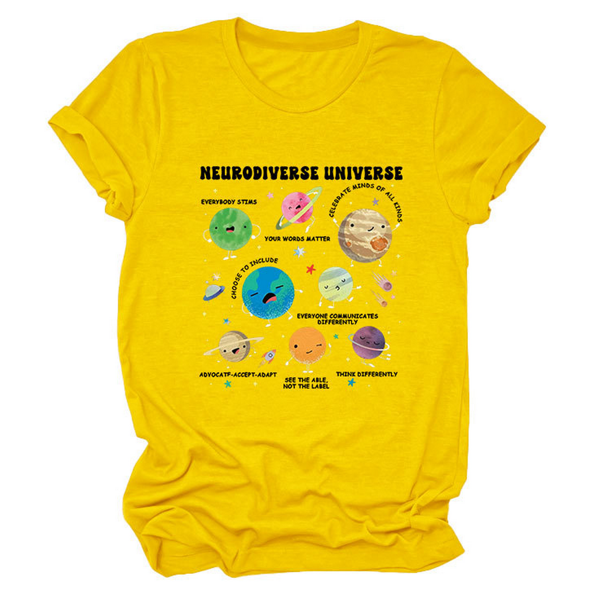 CASUAL CUTE TEE NEURODIVERSE UNIVERSE DESIGN_CWTTSL0513