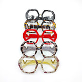 Women Geometric Frame Eyeglasses_Cwasg0135