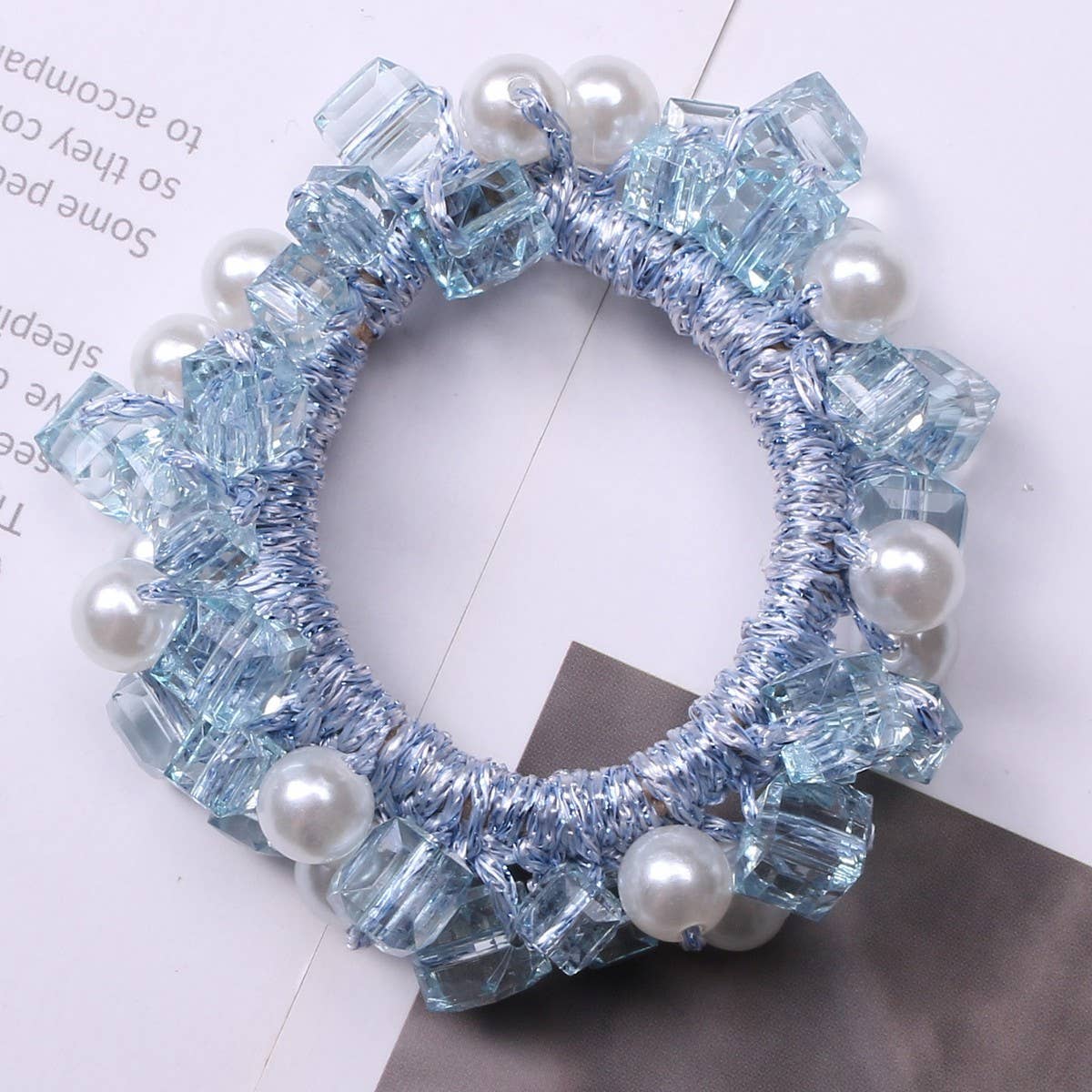 ELEGANT PEARL CRYSTAL HAIR TIE NEW SIMPLE STYLE_CWAHA6780