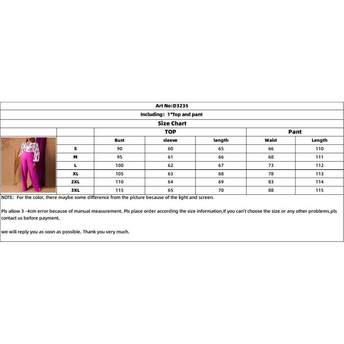 PRINTED TIE TOP AND WIDE LEG PANTS TWO PIECE SET_CWSTB1140