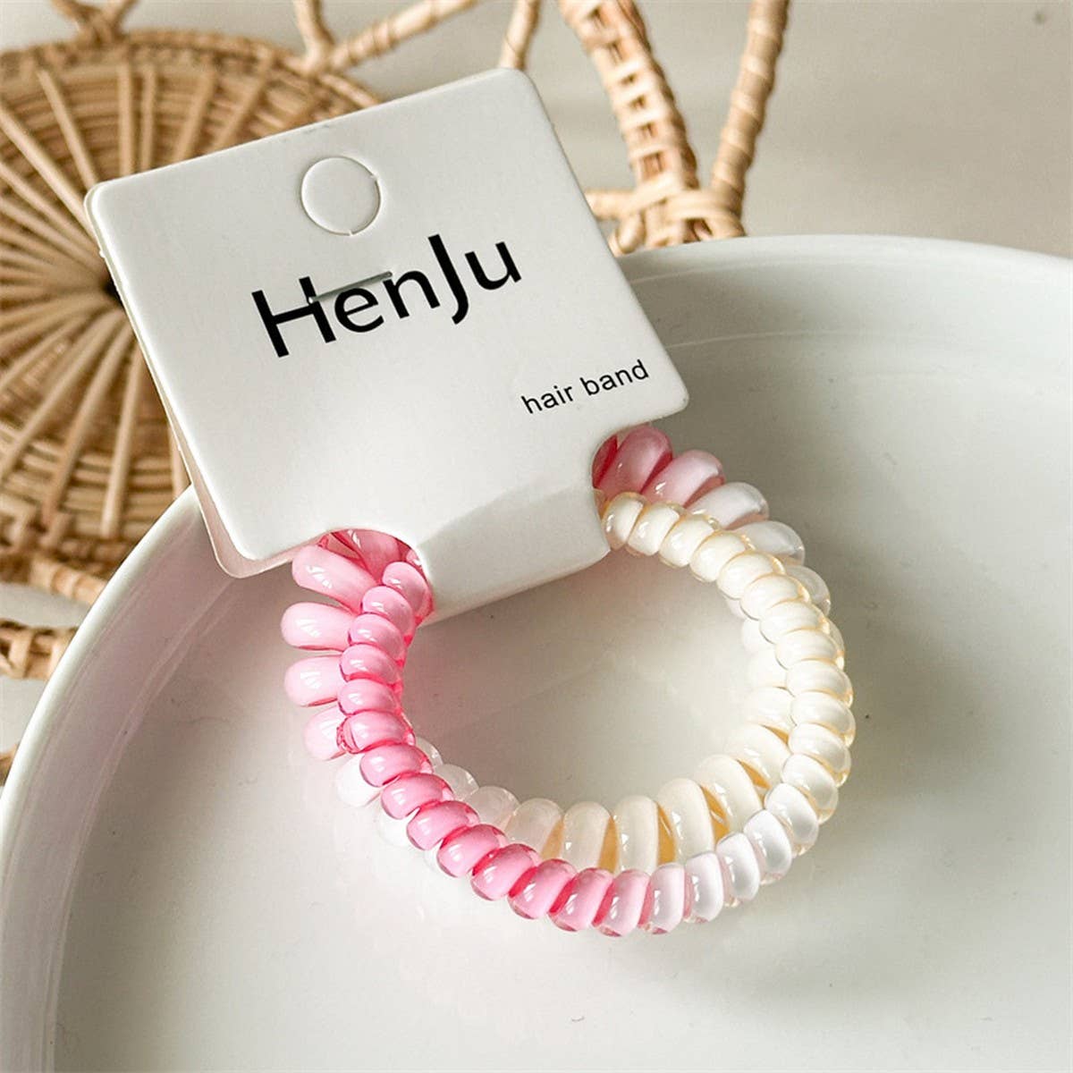 COLORFUL GRADIENT TELEPHONE LINE HAIR BAND_CWAHA1370