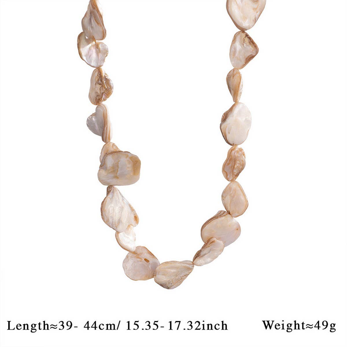 LARGE SHELL STARFISH BEADED FIGARO NECKLACE_CWMM7534