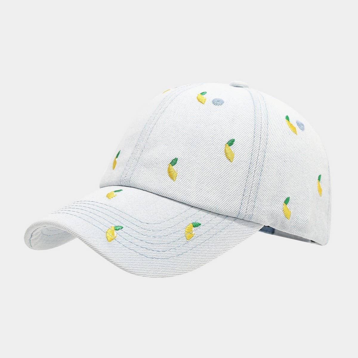 Denim Mango Embroidered Baseball Cap Unisex_Cwah04664