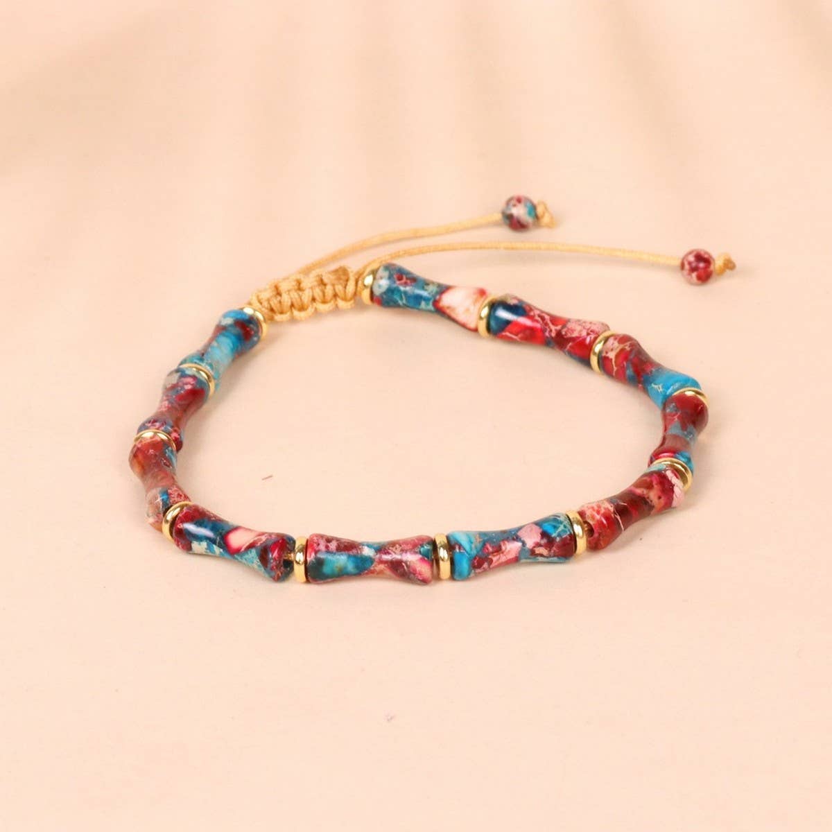 BAMBOO SHAPE NATURAL STONE BRACELET_CWAJE3941