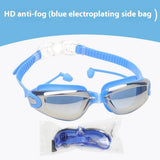 ADULT RACING SWIM GOGGLES HD ANTI FOG SILICONE_CWASG1038