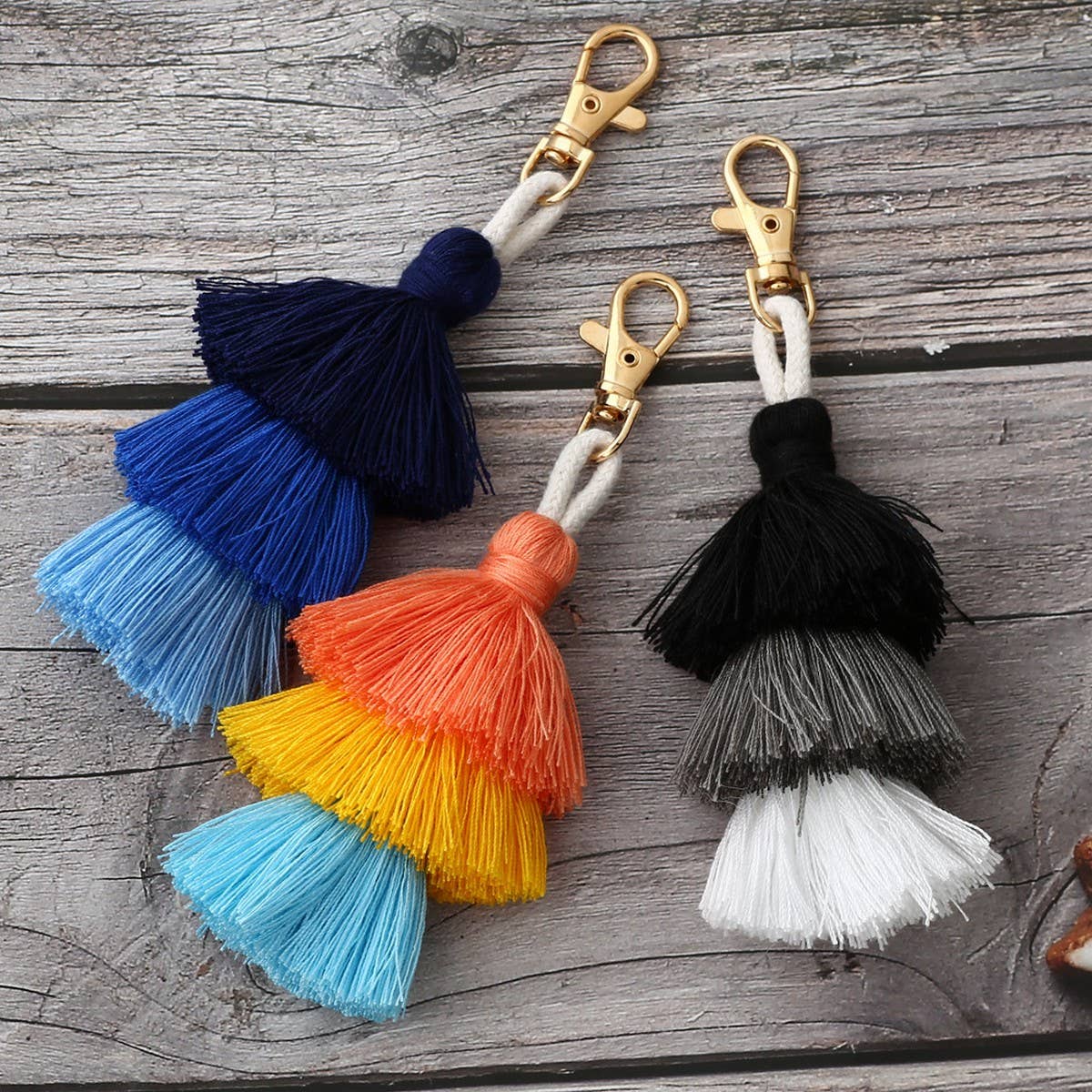 BOHEMIAN HANDMADE MULTI LAYER TASSEL KEYCHAIN_CWAB5022
