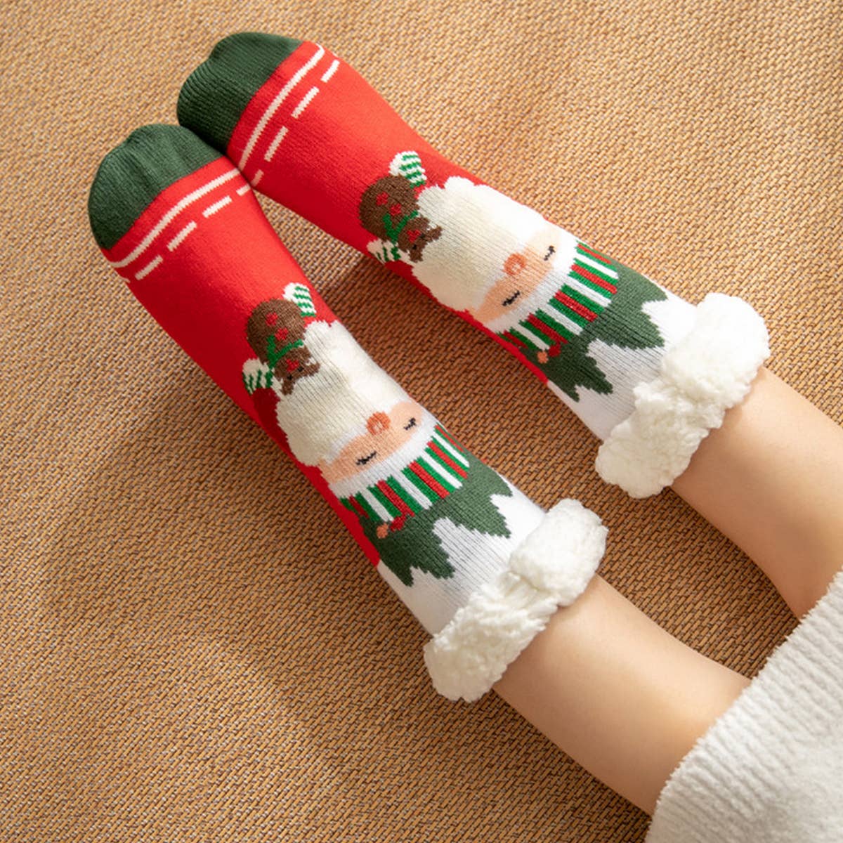 SANTA FUZZY INDOOR SLIPPER SHOES_CWMS0729