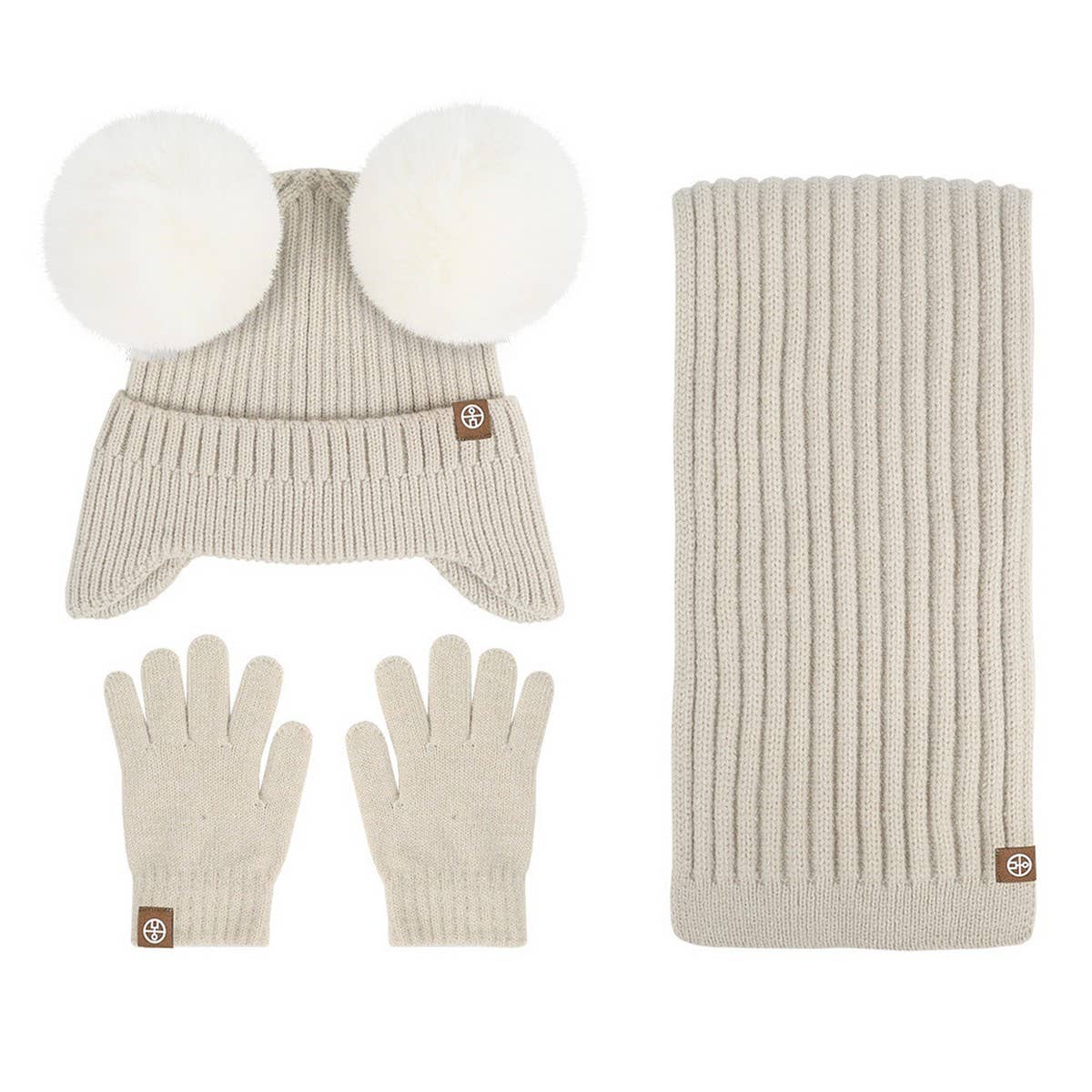 CHILDRENS HAT SCARF AND GLOVES THREE PIECE SET_CWMM2810