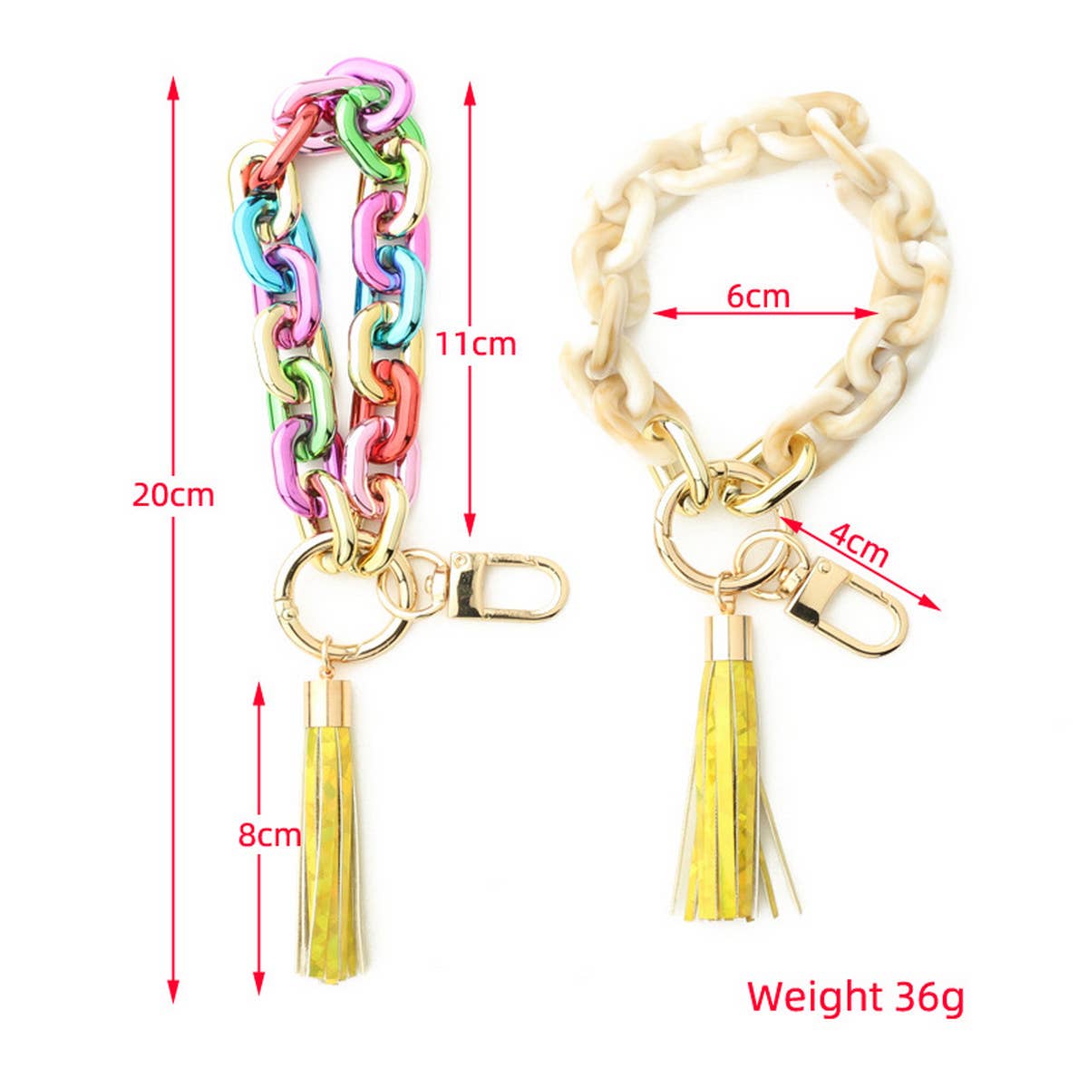 COLORFUL BRACELET BRIGHT COLOR KEYCHAIN_CWMM1333