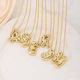 CREATIVE GLOSSY COLORFUL LETTER PENDANT NECKLACE_CWMM5877