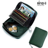 COIN PURSE ZIPPER GENUINE LEATHER CARD HOLDER_CWAB3831